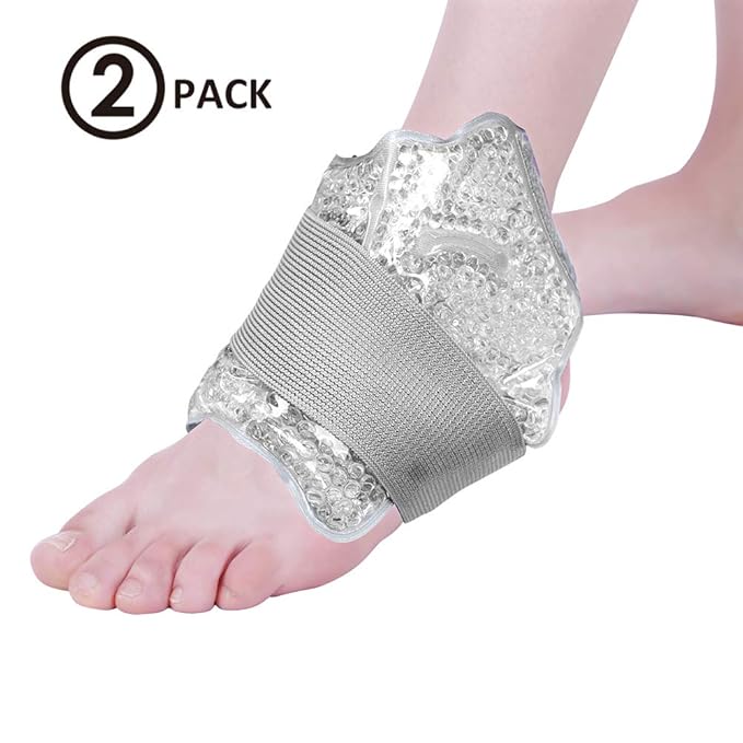 Ice Pack for Foot & Ankle Ice Wrap, Reusable Ankle Brace Ice Pack for