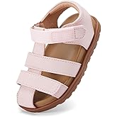 BMCiTYBM Toddler Boys Girls Sandals Open Toe Arch Support Slides Adjustable Straps Cork Footbed Slippers for Indoor Outdoor