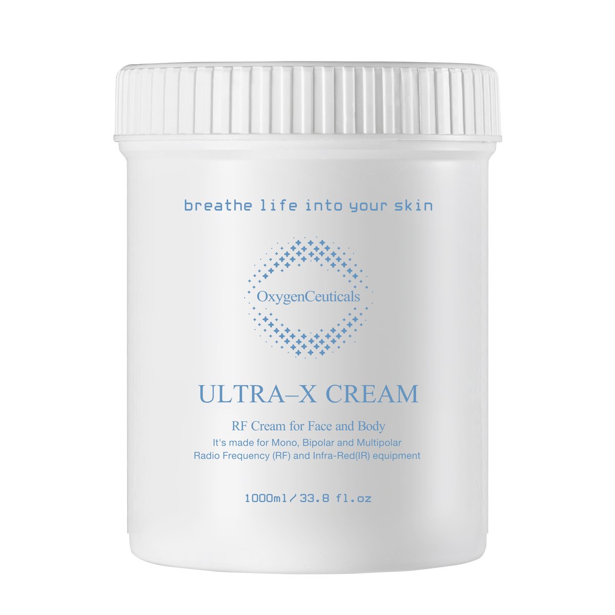 OxygenCeuticals Ultra X Cream, 1000 ml/33.8 oz, All Skin Types, Face and body, Massage Cream, Radio Frequency Massage Cream