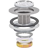 EZ-FLO Kitchen Sink Strainer with Flange and Die-Cast Nut, Stainless Steel Flat-Top Strainer with 3-1/2 Inch to 4 Inch Openin