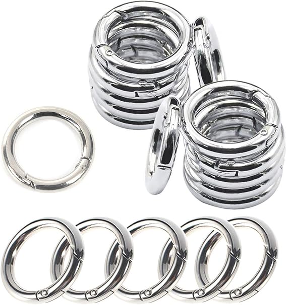 Gurxi Hebilla con Anillo de Resorte Metal Mosquetón de Liberación