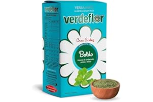Verdeflor Yerba Mate Tea Paleo and Boldo Infused 500g, 1.1 LBS | Unsmoked Loose Leaf Clean Natural Energy Drink | Jitter Free | Enjoy With Yerba Mate Gourd and Bombilla | Made in Argentina