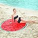 SUNIN REEMONDE 600g Thick Beach Towel Round Roundie Soft Thick Terry Cotton with Fringe Tassels Tablecloth Burger Pizza Printed