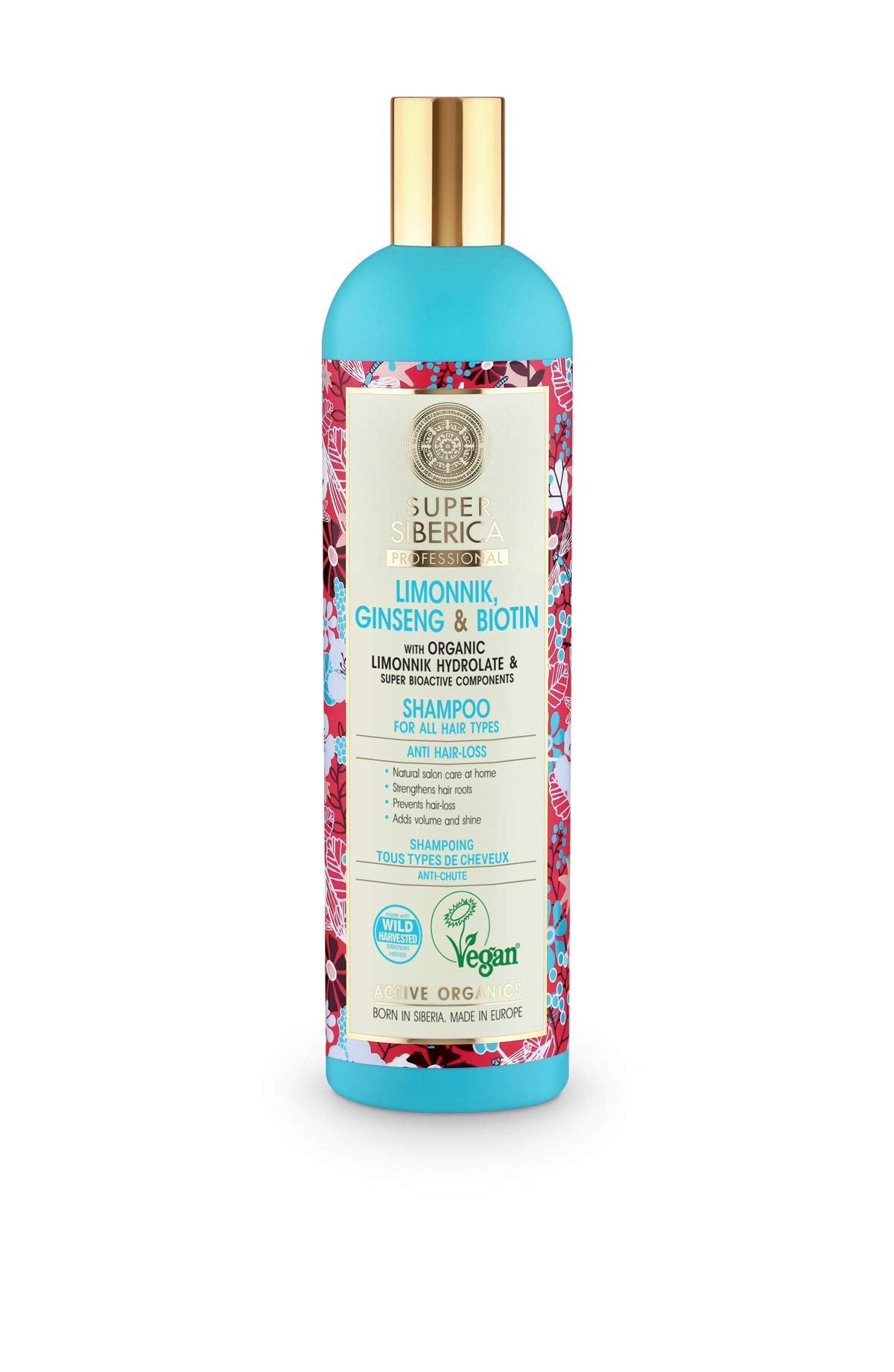 Natura Siberica Super Limonnik, ginseng & biotin. Shampoo for All Hair Types, 400 ml, 0883E