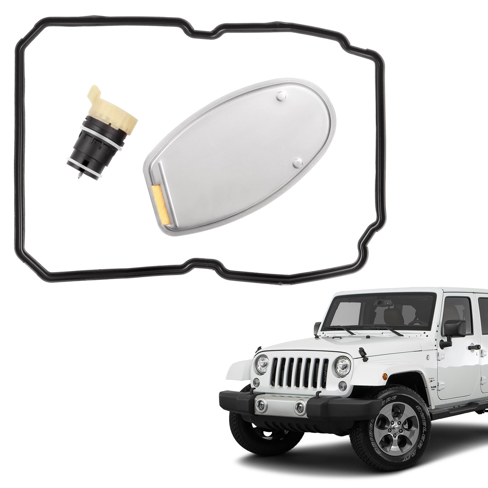 Photo 1 of 1402770095 Automatic Transmission Filter Oil Pan Gasket Kit Fits for 722.6 Transmission, Compatible with Wrangler 03-18, Charger 06-19, Challenger 08-14, Sprinter 2500/3500 03-09, Chry-sler 300 05-14