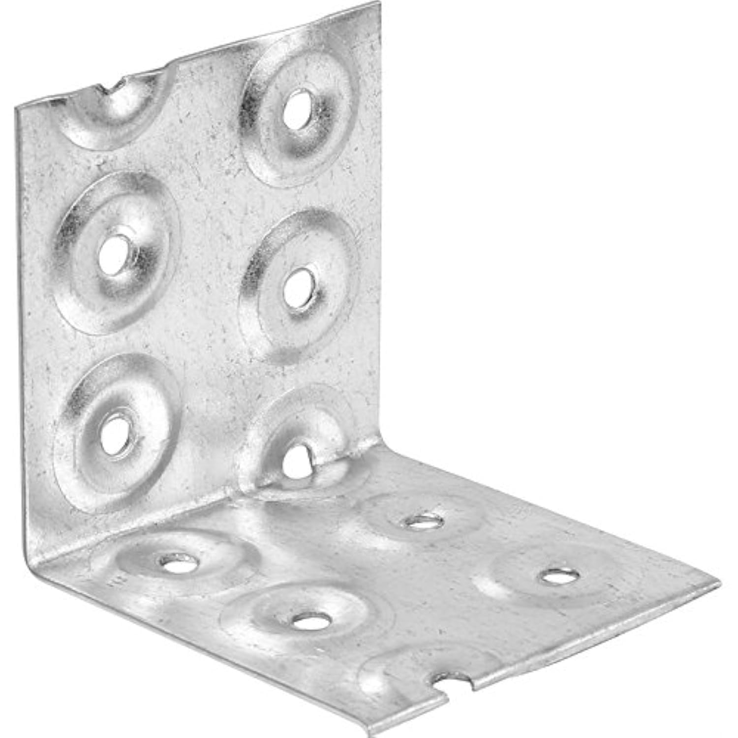 BPC Fixings Galvanised Nail Plate Angle Bracket 10-Piece Set, 75 mm Length x 75 mm Width