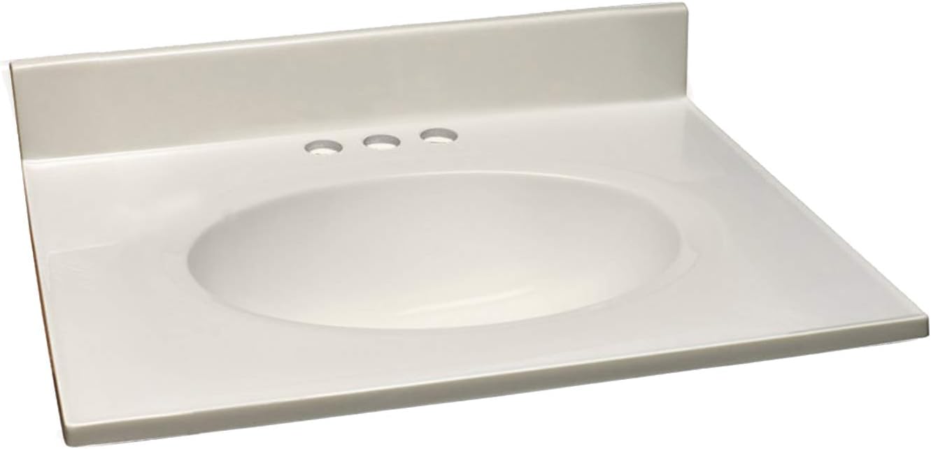 Design House 586271 25x19 Cultured Marble Single Bowl Vanity Top with