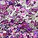 Purple Fairy - Iridescent Cosmetic Glitter, Chunky Glitter Festival,Shining Makeup Glitter for Beauty Makeup Face Body Hair Nails