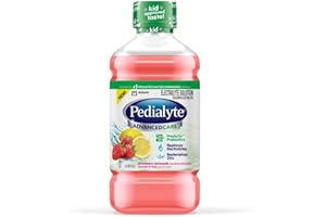 Pedialyte AdvancedCare Electrolyte Solution, Quickly Replaces Fluids, Zinc, and Electrolytes to Prevent Dehydration, Plus Prebiotics to Help Promote Digestive Health, 1 Liter, Strawberry Lemonade