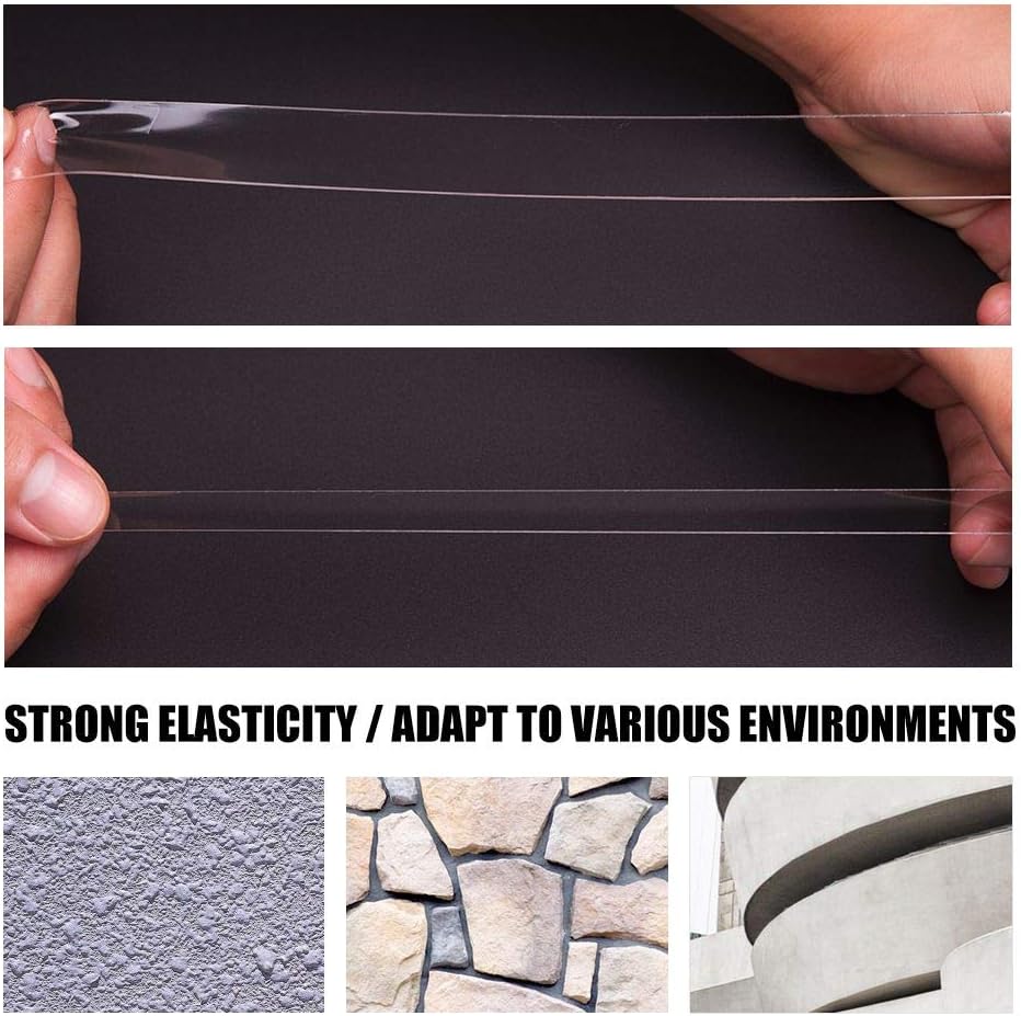 Double Sided Tape Heavy Duty - 1/2" 10' Transparent Strong Adhesive Removable Double Sided Mounting Tape for Home Decor, Wall Decor, Room Decor, Office Decor(Pack of 1 Roll) : Office Products