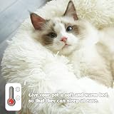 Nepfaivy Calming Donut Bed for Pets 70cm White Non-Slip Washable XL view 3