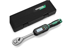 KOEORWS 1/2 Inch Drive Digital Torque Wrench, 5.02-99.57Ft.lb/6.8-135N.m, Electronic Torque Wrench with Preset Value, Buzzer & LED Indicator, 2% Accuracy for Bike, Motorcycles