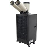 HayWHNKN 110V Industrial Air Conditioner Portable Commercial Spot Cooler Dual Hose Indoor Outdoor 12000 Btu/h Mobile Air Conditioner 1.1kw
