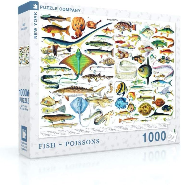 New York Puzzle Company – Fish ~ Poissons – 1000 Piece Jigsaw Puzzle ...