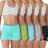 LALESTE Women Cotton Boxer Briefs 3" Inseam Boy Shorts Underwear Anti Chafing Shorts 5 Pack