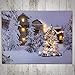 BANBERRY DESIGNS LED Wall Art - Lighted Canvas Prints - Cabin Christmas Scene - Canvas Holiday Print with Cardinals Snow and Trees - LED - Measures 12