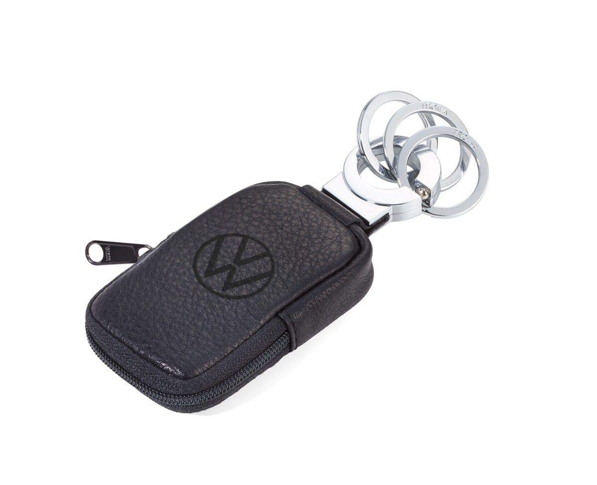 TROIKA Design Workshop Key Ring with Pocket for Small Change Pocket Click VW 125 x 55 x 20 mm Black, Black, 125 x 55 x 20 mm, Modern