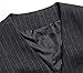 Vocni Women's Fully Lined 4 Button V-Neck Economy Dressy Suit Vest Waistcoat Gray Pinstripe US XS+/Asia L: (Fit Bust 32.3
