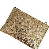 Lady Sparkling Sequins Handbag, Fashion Dazzling Prime Clutch Purse Gold Wallet, Retro Luxurious Evening Clutch Wedding Purse for Women