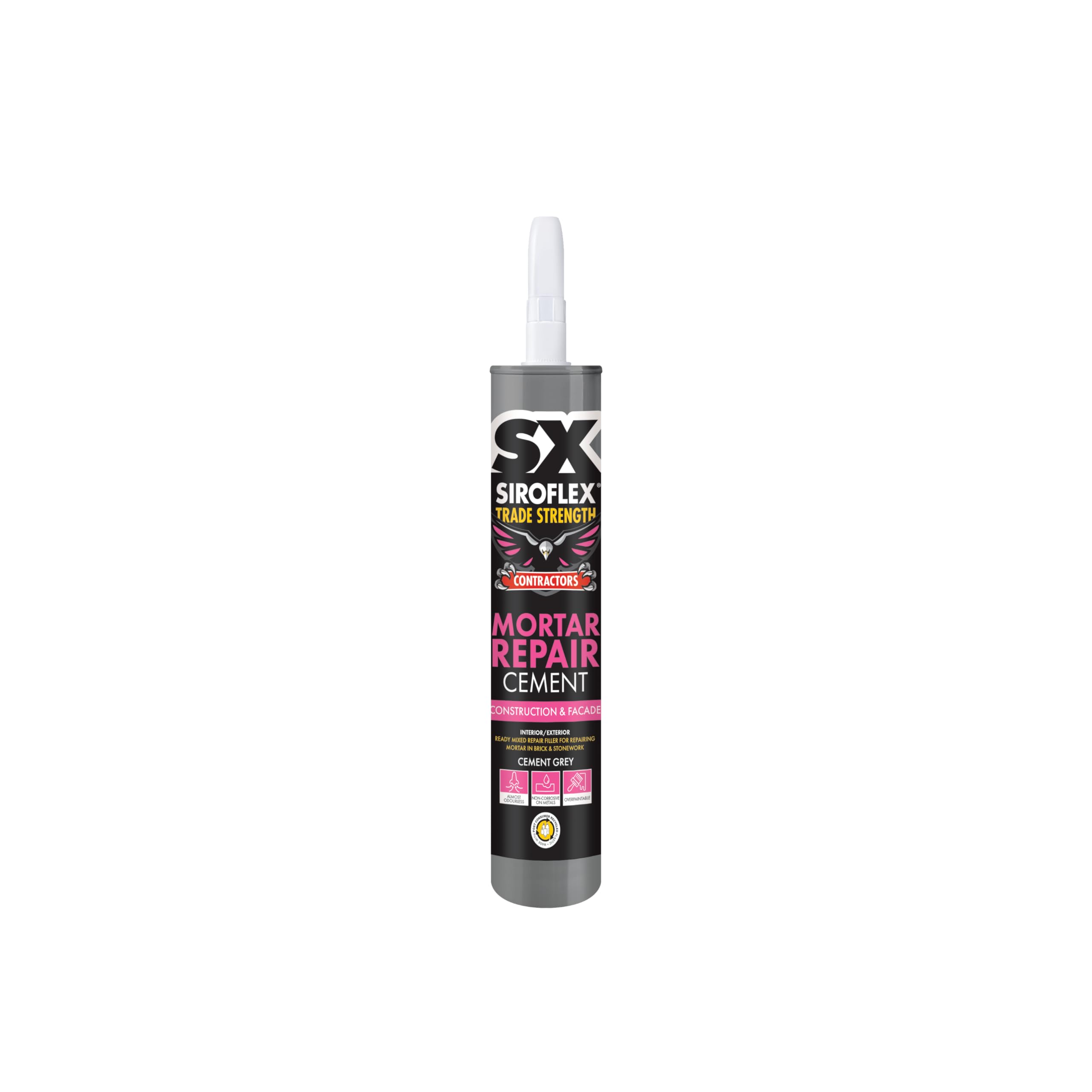 SX Siroflex Mortar Repair Cement Grey – Ready to use repair mortar for Pointing jobs & Damaged Masonry Joints - Adheres without primer on Damp Surfaces - Interior & Exterior – 300ml