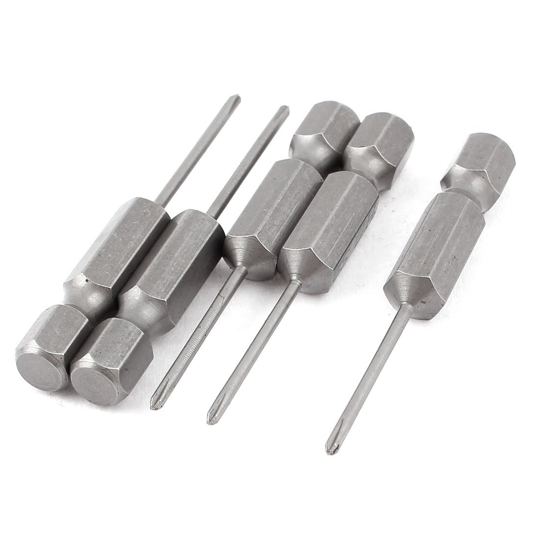 Sourcingmap 1/4 Inch Hex Shank 1.5mm PH000 Magnetic Phillips Screwdriver Bits 5pcs