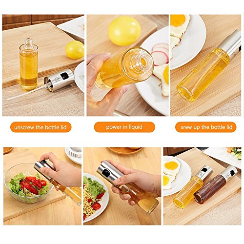 image for LayYun Olive Oil Sprayer Dispenser for cooking, Food-grade Glass Oil S