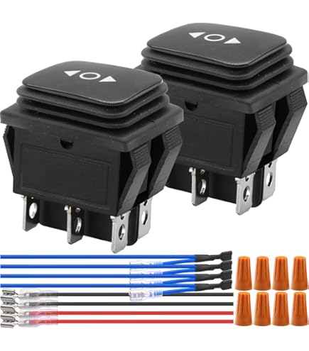 Baomain 2-Pack Rocker Switch,ON/Off/ON DPDT 6-Pin,16A/250VAC 16A