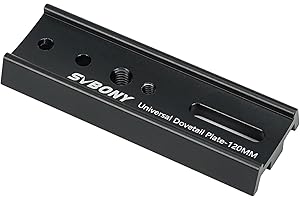 SVBONY SV219 Dovetail Mount Plate, 120mm 4.72 inches Universal Dovetail Plate Compatible with Vixen Dovetail Saddles, Telescope Accessories for OTA Equatorial Tripod Sky Astrophotography