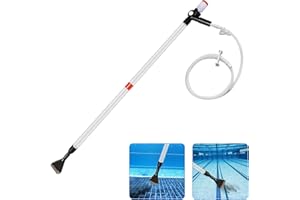 JJI Hot Tub Vacuum Spa Vac，Manual Cordless Spa Vacuum Cleaner for Inflatable Hot Tub with Constant Suction Handheld Cordless Pool Vacuum for Above Ground Inflatable Swimming Pool Dirt, Debris (Small-push)