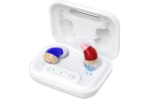 Hearing Aids for Seniors Rechargeable, (ITE) In-Ear Design with Auto On/Off, Anti-Howling Technology, Smart Noise Reduction C