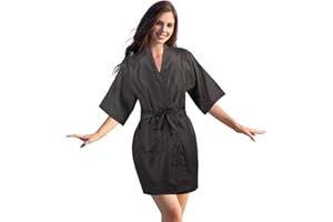 YELEGAI Salon Client Gown Robes Cape Hair Cutting Smock with Adjustable Tie for Hair Cutting Barber Hairstyling