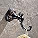 Leyden Brass Towel Hooks, Oil Rubbed Bronze Robe Hooks Antique for Bathroom Cloakroom Kitchen