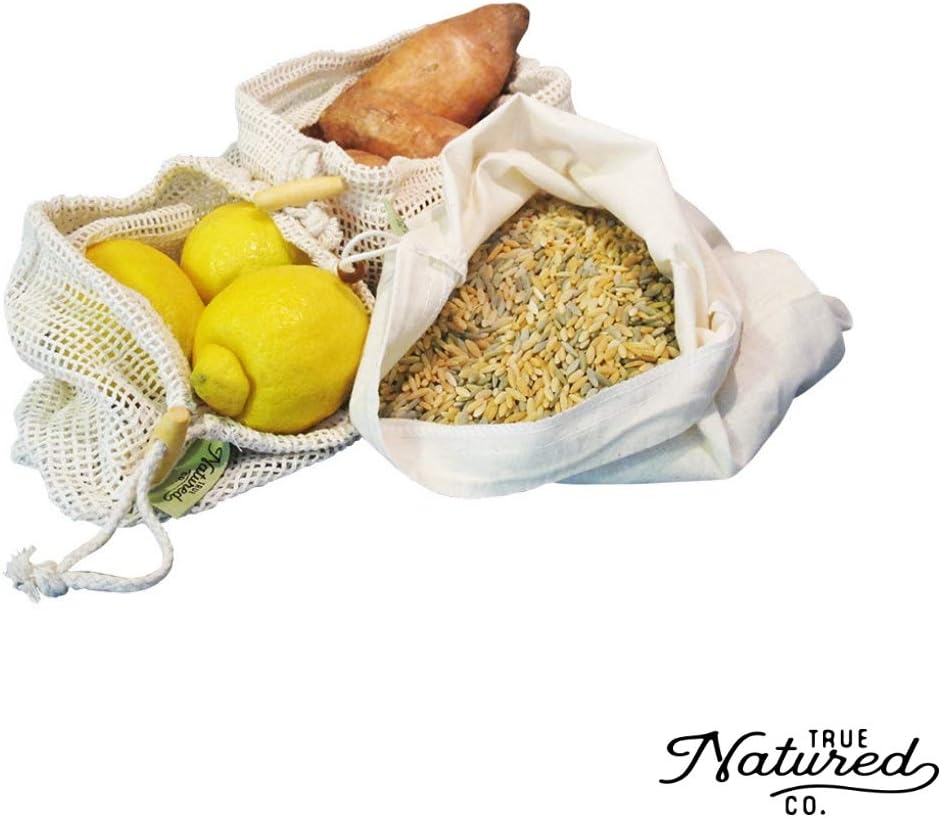 Natural Eco-Friendly reusable grocery produce bags