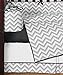 Sweet Jojo Designs 9-Piece Gray and Black Chevron Zig Zag Unisex Baby Bedding Girl or Boy Crib Set