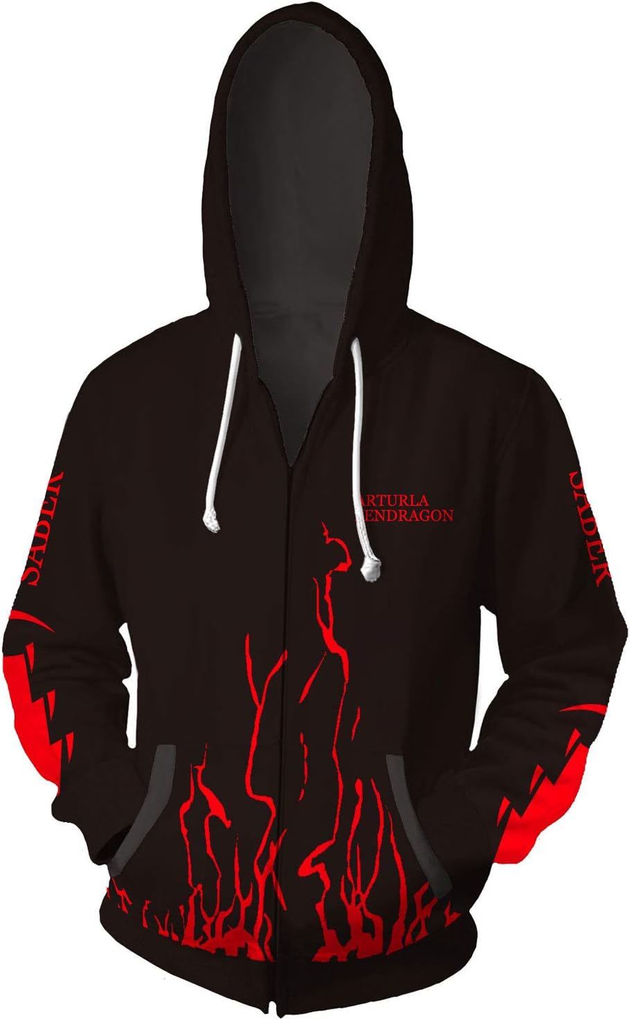 Fate Grand Order Dark Saber Alter Cosplay Zipper Hoodie FGO Arturia Pendragon Hooded Coat Blazer