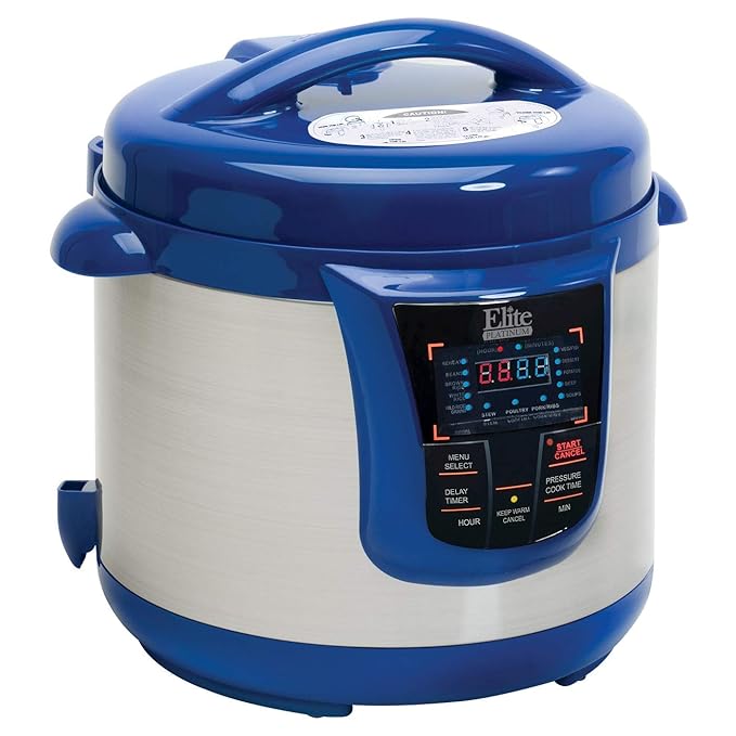 Elite Platinum 8 Quart 14en1 Olla de Presión Digital Programable de