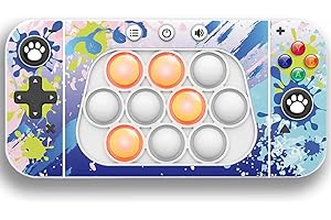 HLXY Fast Push Handheld Game, Pop Light Up Game Toys Upgraded Version 2, Lightly Push to Turn Off The Lit Bubbles.Fidget Sensory Toys for 6 7 8 9 Year Old Kids Boys & Girls & Teens Birthday Gifts
