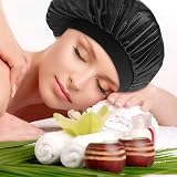 nuoshen Satin Bonnet 2 Pack with Wide Elastic Band for Sleep Hair Protection view 5