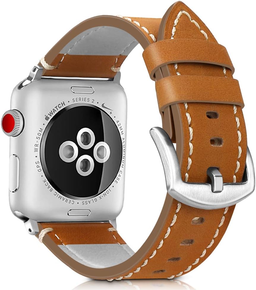 Runostrich Compatible iWatch Strap 40mm 38mm, Leather iwatch Strap Band