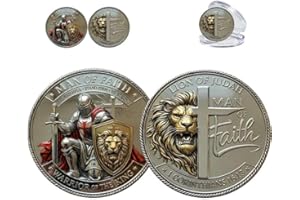 Man of Faith Warrior Commemorative Coin, A Warrior of Christ Commemorative Coin, Christian Jesus Challenge Coin of Judah Chal