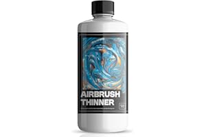 LIIZOUSUDA Premium Airbrush Thinner - 14.11oz Water-Based Acrylic Paint Thinner - for Acrylic Paint - Latex Paint Thinner for Smooth, Consistent Finish - Improve Color Flow