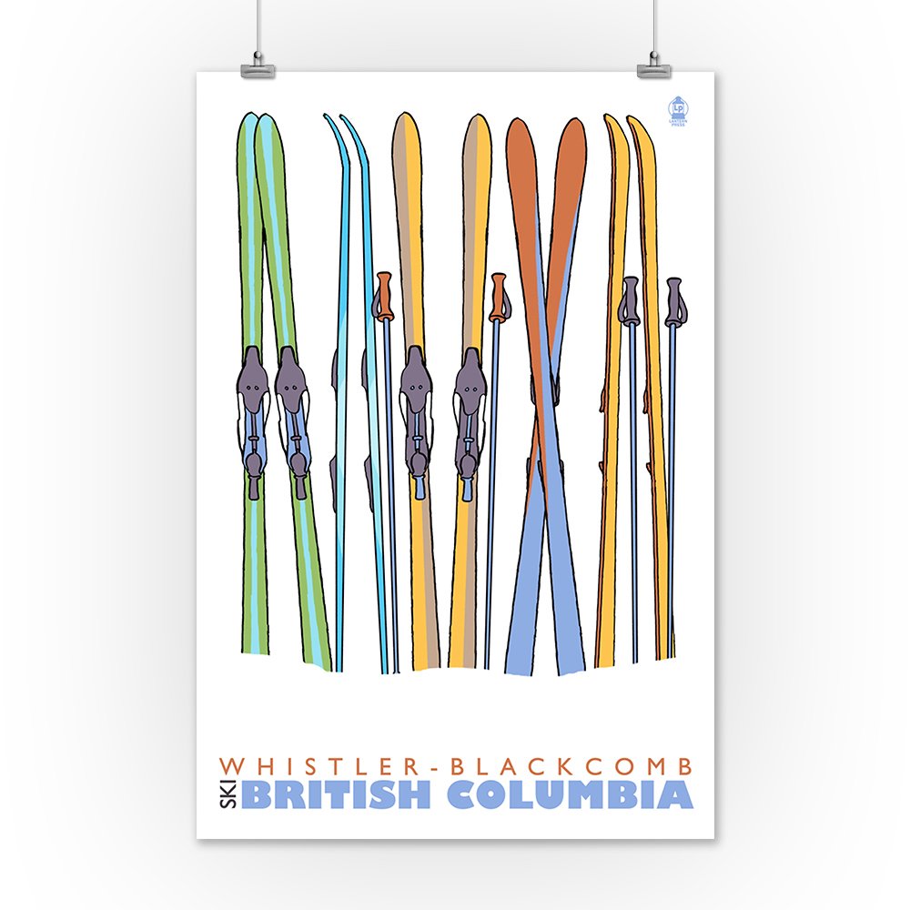  Skis In Snow Whistler Blackcomb Bc Canada