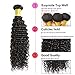 Deep Wave Bundles with Closure 3 Bundles Brazilian Human Hair Extensions with 4x4 Lace Closure Deep Wave Curly Hair Natural Black
