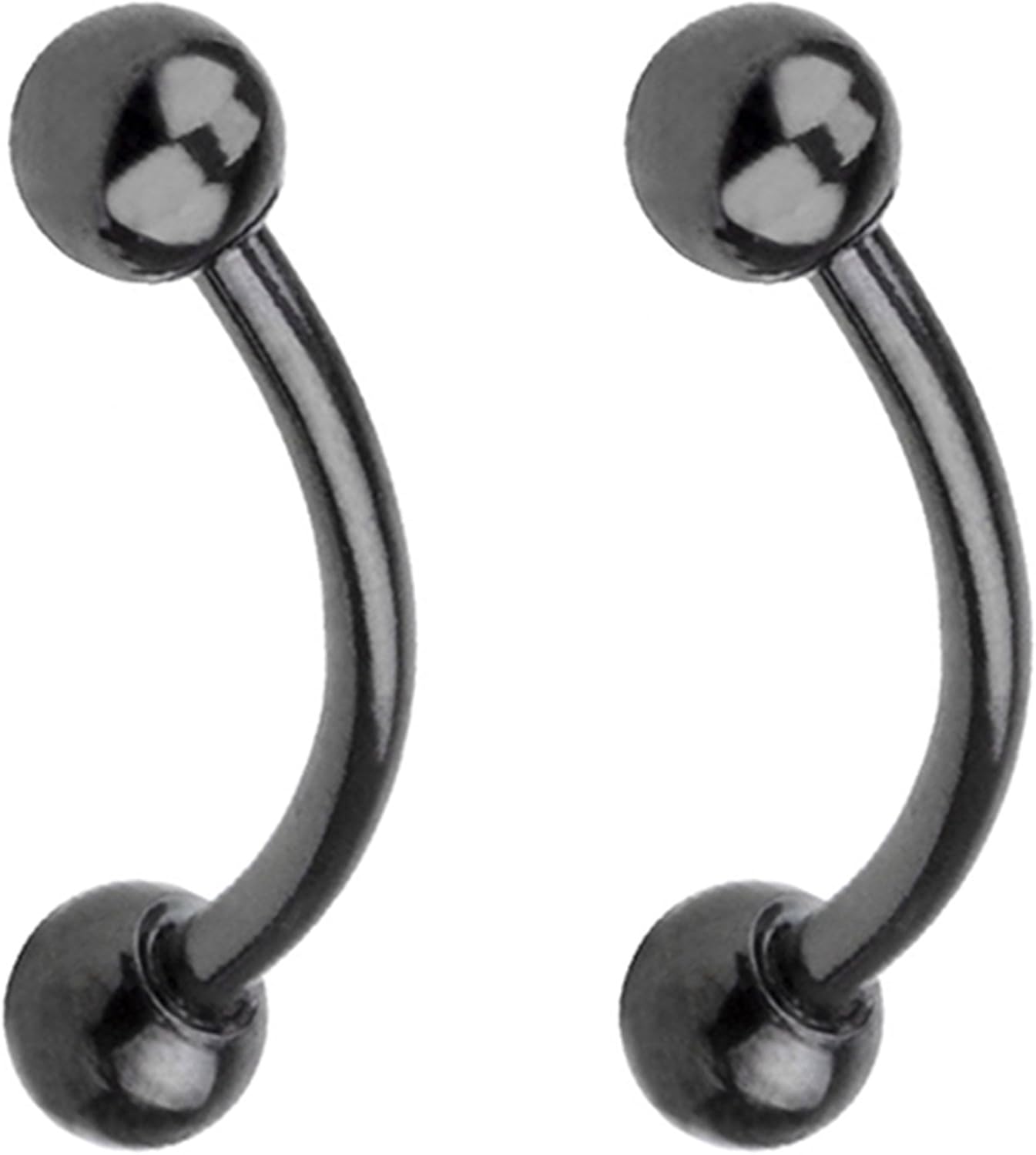 16g Curved Barbell Snake Eyes Piercing Jewelry 10mm Eyebrow Piercing Eyebrow Rings Stainless