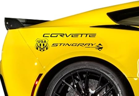 Amazon Corvette Stingray Usa Flag エンブレムビニールグラフィックス デカール Fitsすべてシボレーコルベットc2 C3 C4 C5 C6 C7 Pc C7 Corvettestingray Flag V Blackm 外装 エアロパーツ 車 バイク