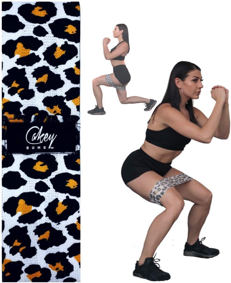 CakeyBums Cheetah Resistance Booty Bands Durable Sturdy Won’t Break Fabric No Slip Non Roll