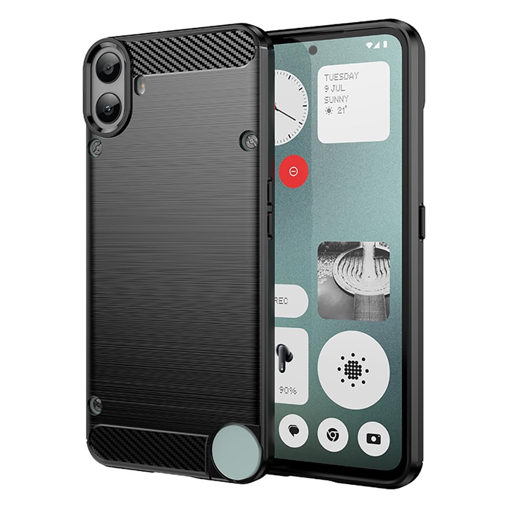 SEAHAI Case for CMF Phone 1, Ultra Thin Silicone TPU Bumper Shockproof Soft Gel Rubber No-slip Case Cover - Black