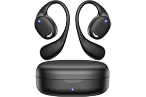EXECCZO Open Ear Headphones - Airflow Pro Bluetooth 5.3 Earbud Wireless Earphones Headset for Running and Outdoor Activities with Immersive Sound(Black)
