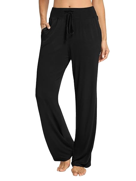 fitglam Women's Stretchy Wide Leg Palazzo Lounge Pants Bootcut Yoga