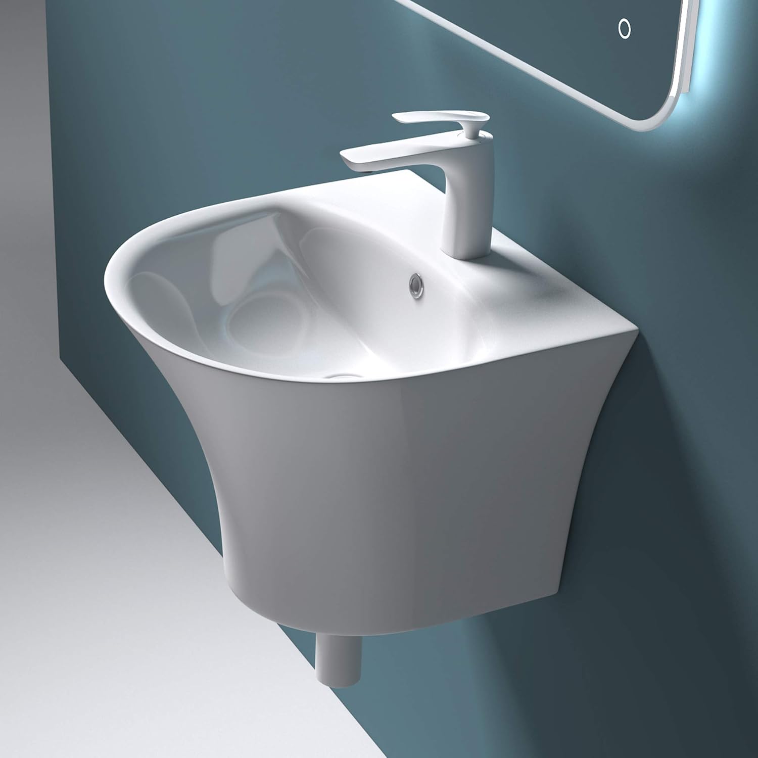 Mai Mai Lavabo Suspendu Vasque Murale Blanc 47cm Evier Lave Mains Salle De Bain Avec Trop Plein Me101 Cuisines Et Salles De Bain Lavabos De Salle De Bain Kendalfloral Com